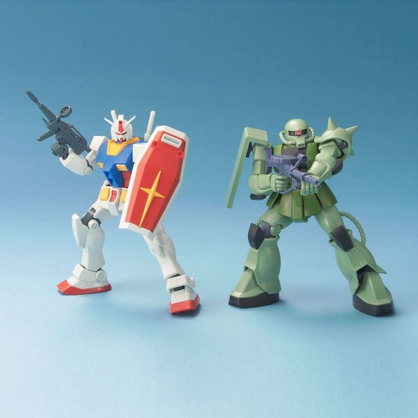 [Missing Sticker Sheet] HG Gunpla Starter Set: RX-78-2 Gundam Vs. Zaku II (Mobile Suit Gundam) Image