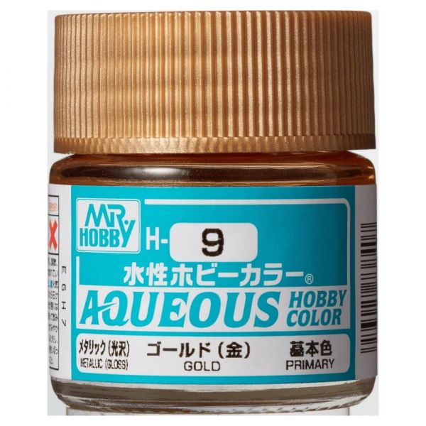 Mr Hobby Aqueous Hobby Color H-009 Gold Metallic 10ml Image