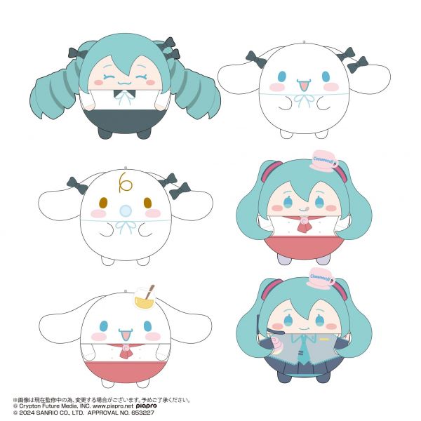 [Gashapon] Hatsune Miku x Cinnamoroll Fuwa Kororin Plushie Collection Vol. 2 (Single Randomly Drawn Item from the Line-up) Image